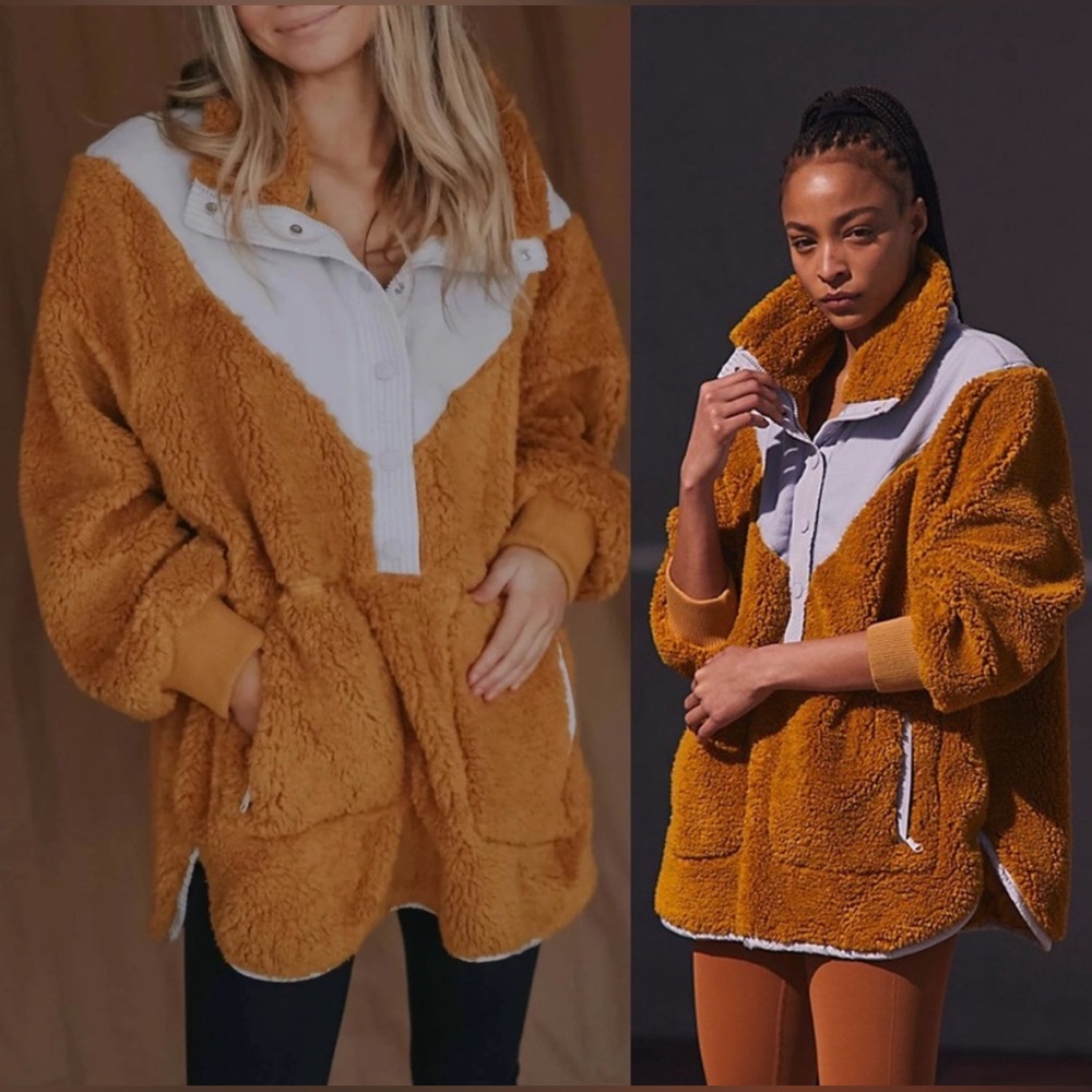 Free People | Fall To Rise Pullover Jacket | Honey Mallow |‎ Size Medium